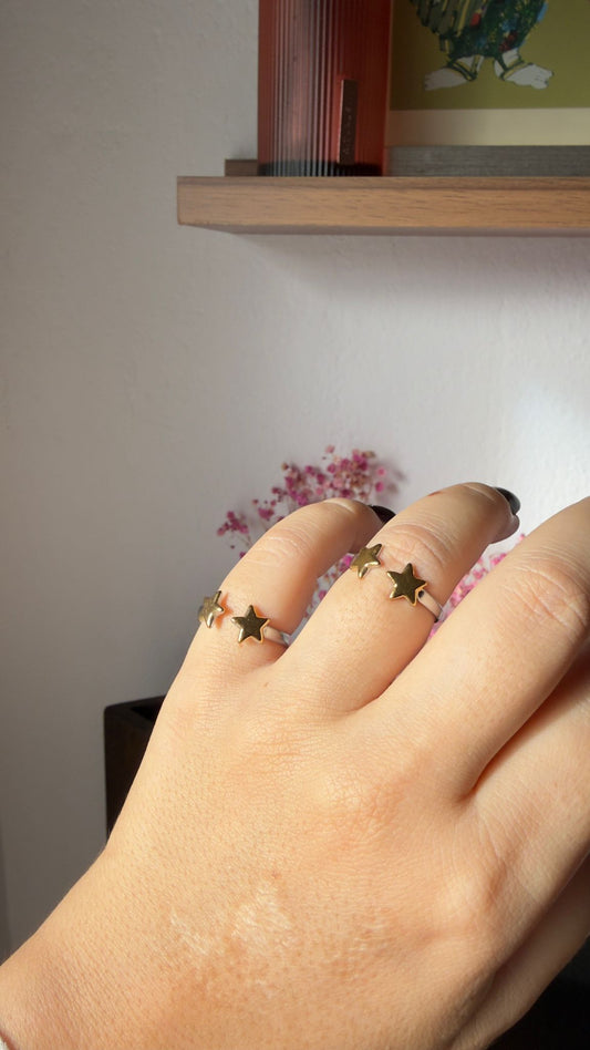 Anel Silver Star Duo