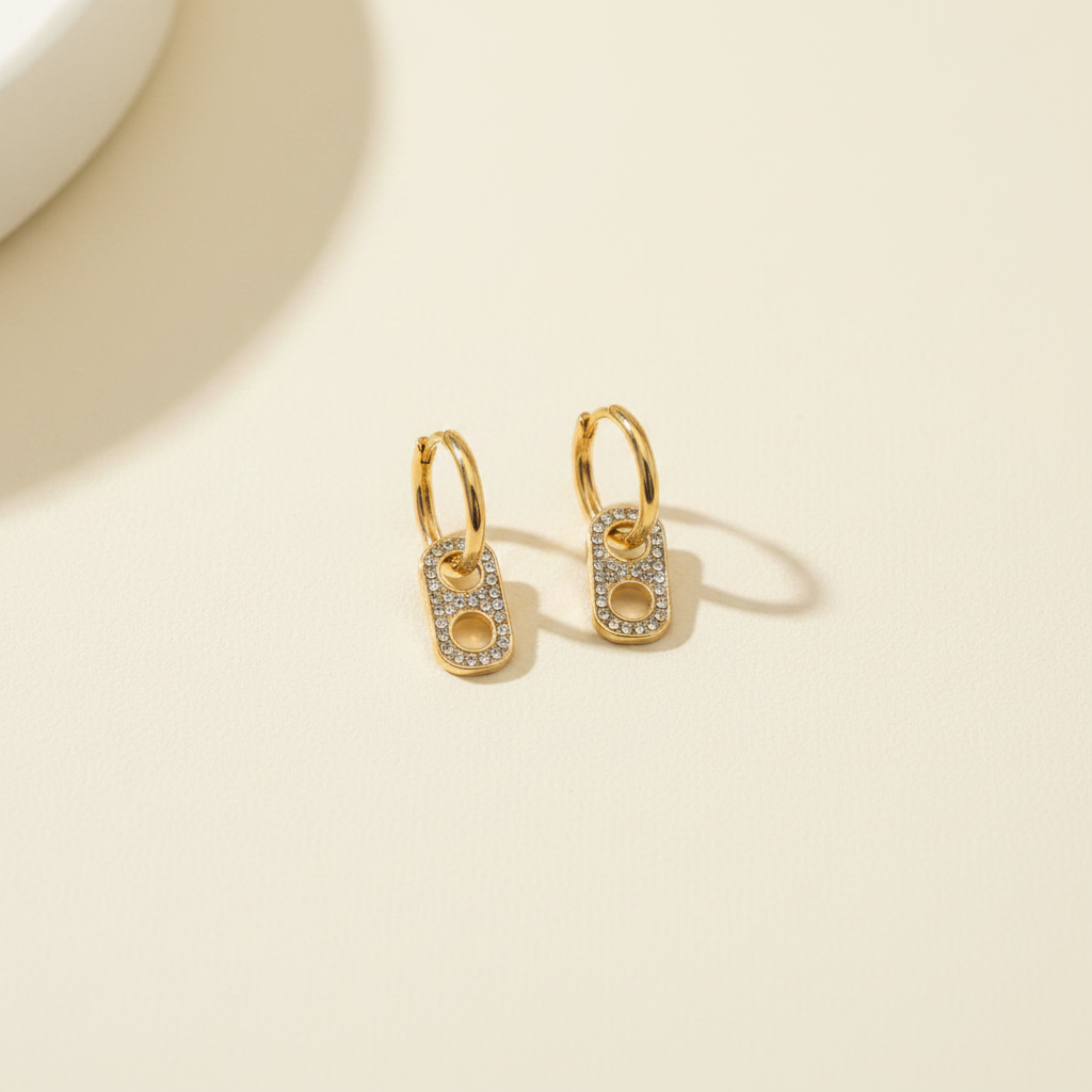 Spark Link Hoop Earrings