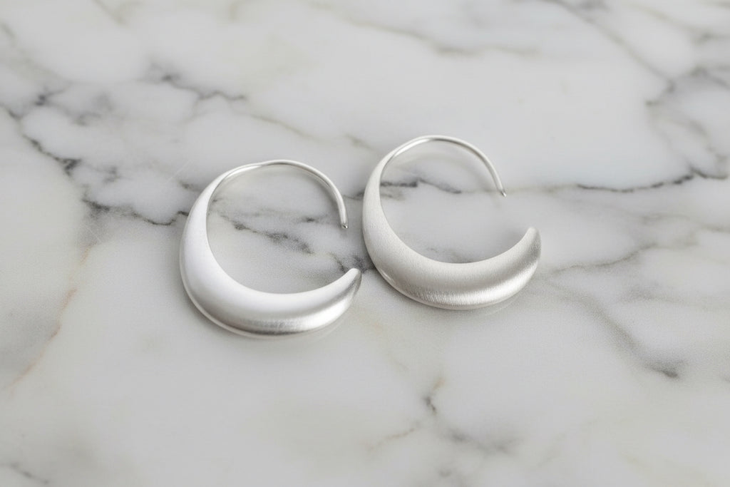 Argolas Half Moon prata 925