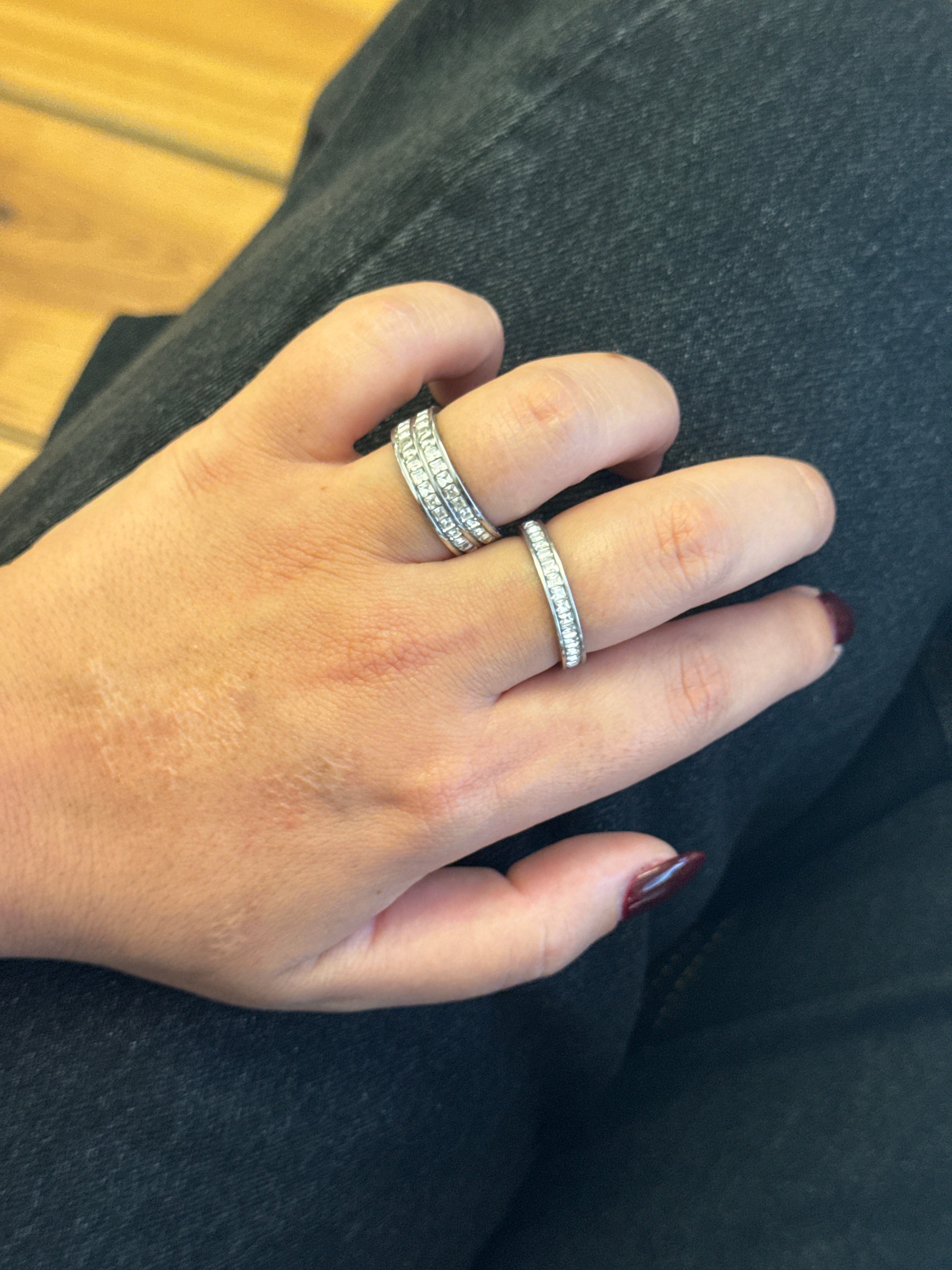 Anel Duplo Eternity Crystal