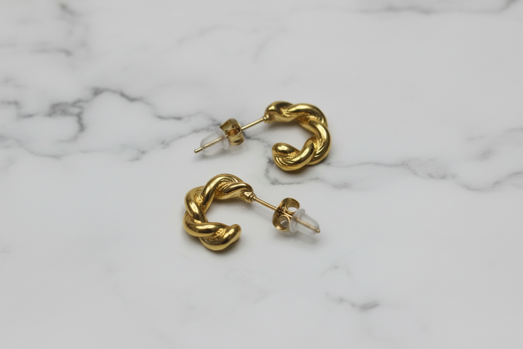 Brincos Golden Twist