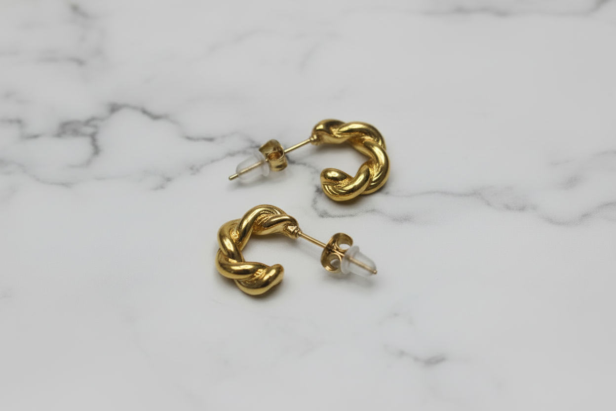 Brincos Golden Twist