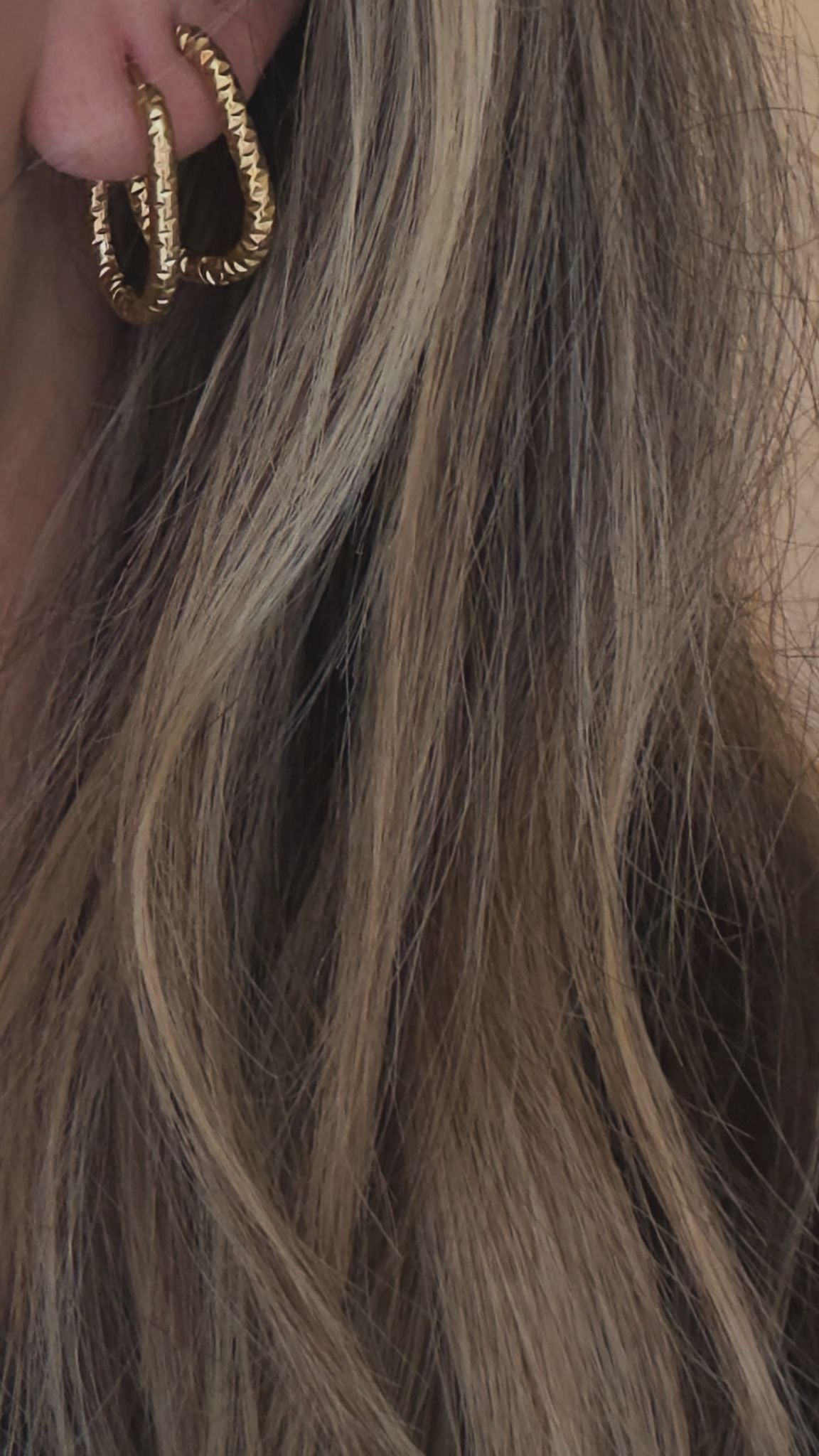 Argolas Textured Hoops