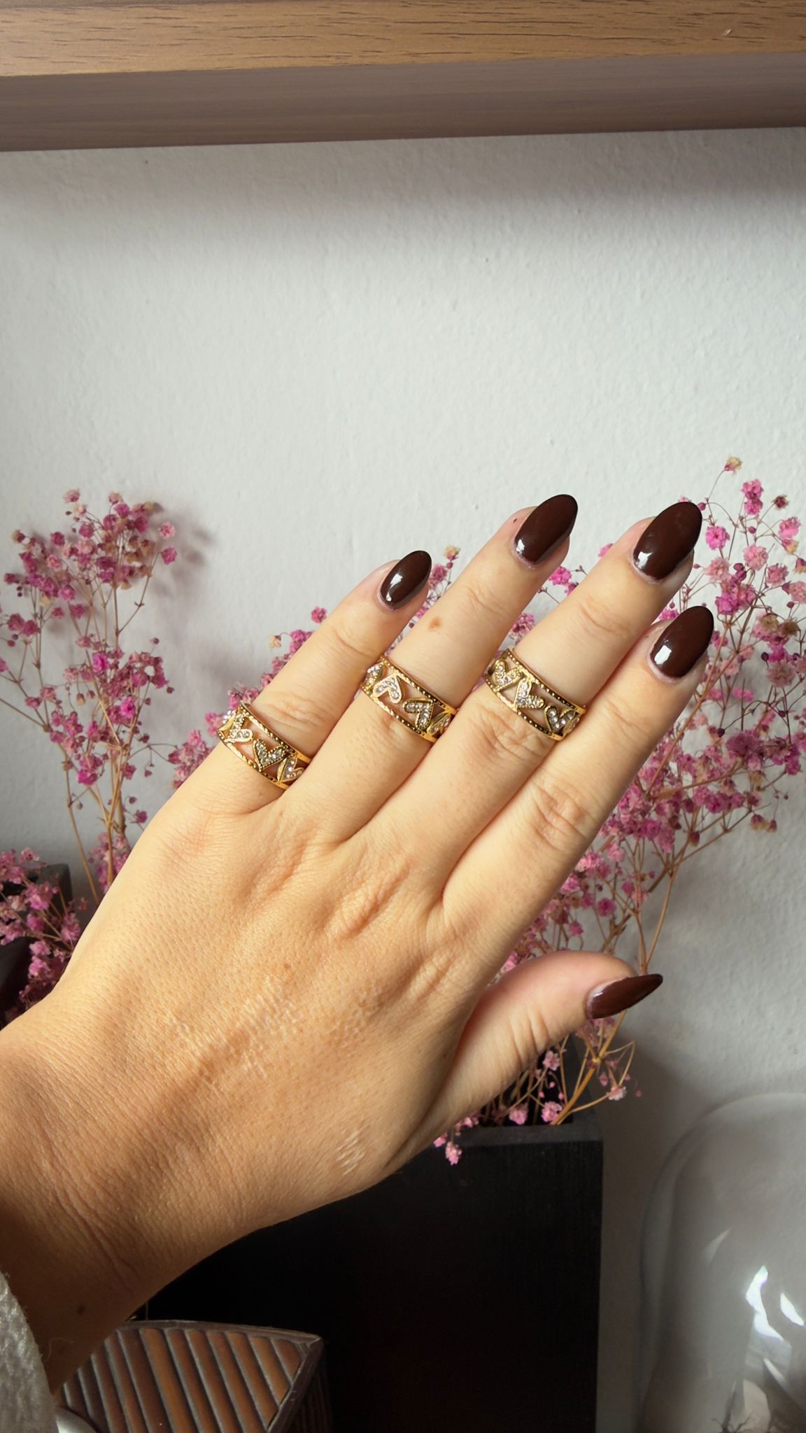 Anel Golden Hearts