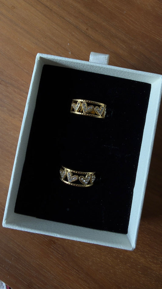 Anel Golden Hearts